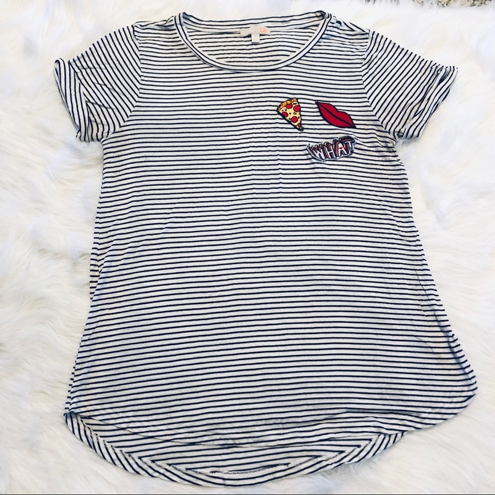 Black & White Striped Top